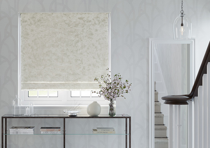 Crushed Velvet, Ivory - Roman Blind - Image 3